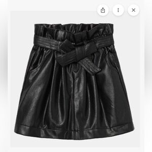 Habitual Kids Black Faux Leather Skirt size 10